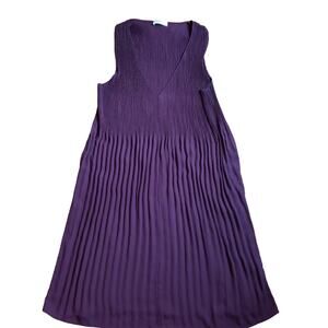 Aritzia Babaton Mathis chiffon pleated purple dress size medium